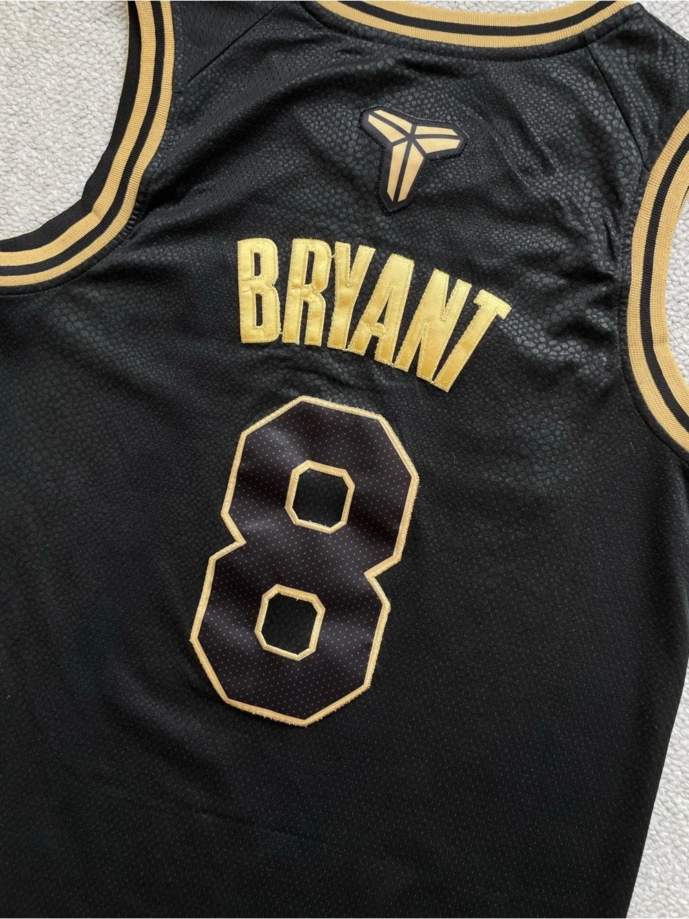Nike Kobe Bryant LA Lakers Black Mamba Golden Edition Jersey, Size Large
